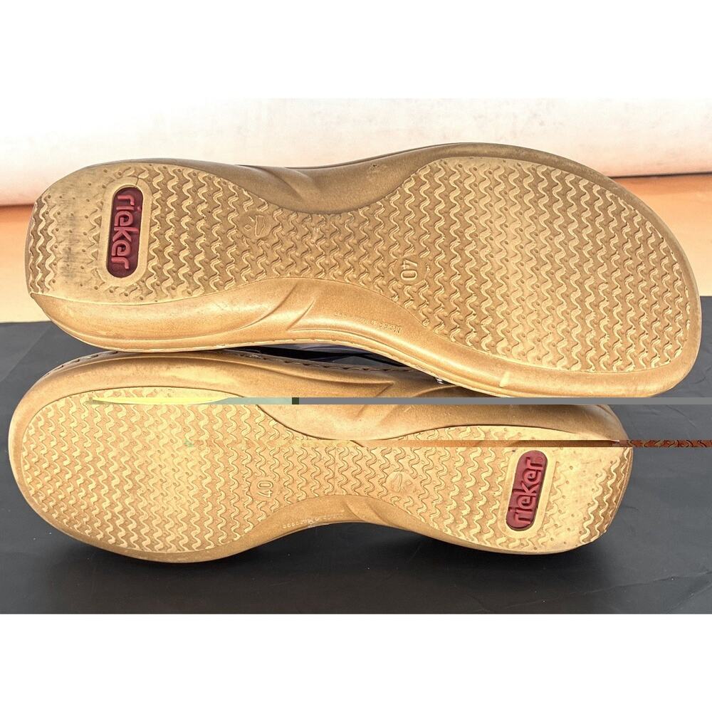 Reiker Antistress EU 40 US 9-9.5 Blk Embrdrd Slingback Comfort Sandals Boho - Picture 5 of 7
